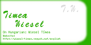 timea wiesel business card